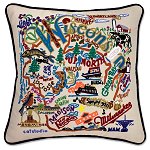 Wisconsin State Pillow<br> by catstudio